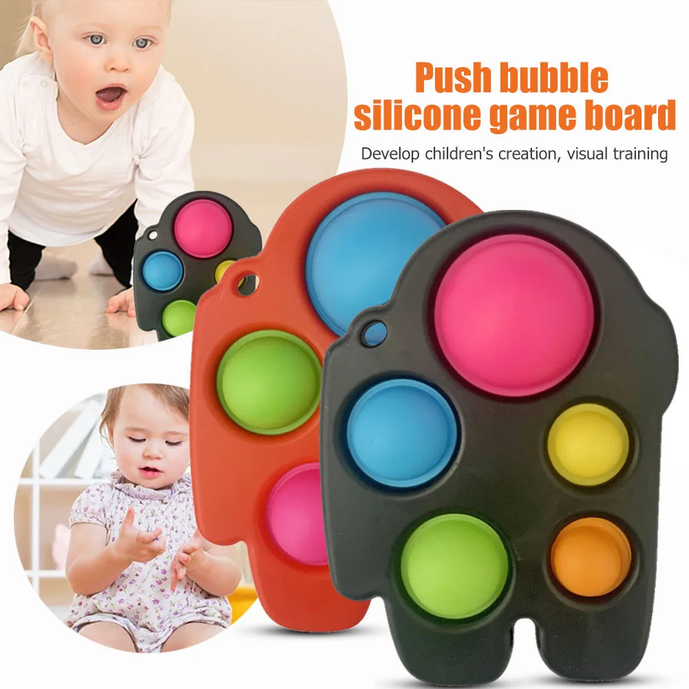 Detské Push Bublina Fidget Jednoduché Dimple Duševného Rozvoja Stlačením Uchopenie Dosky Relaxačná Raného Vzdelávania Hračky 3