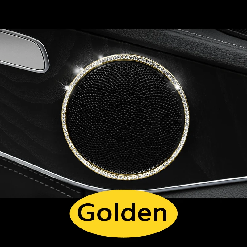 Car Audio Dekorácie Kruhu Umelé Siamond Interiérom Krúžok Interiérové Úpravy Pre Mercedes-Benz E/C/GLC Dvere reproduktor 4