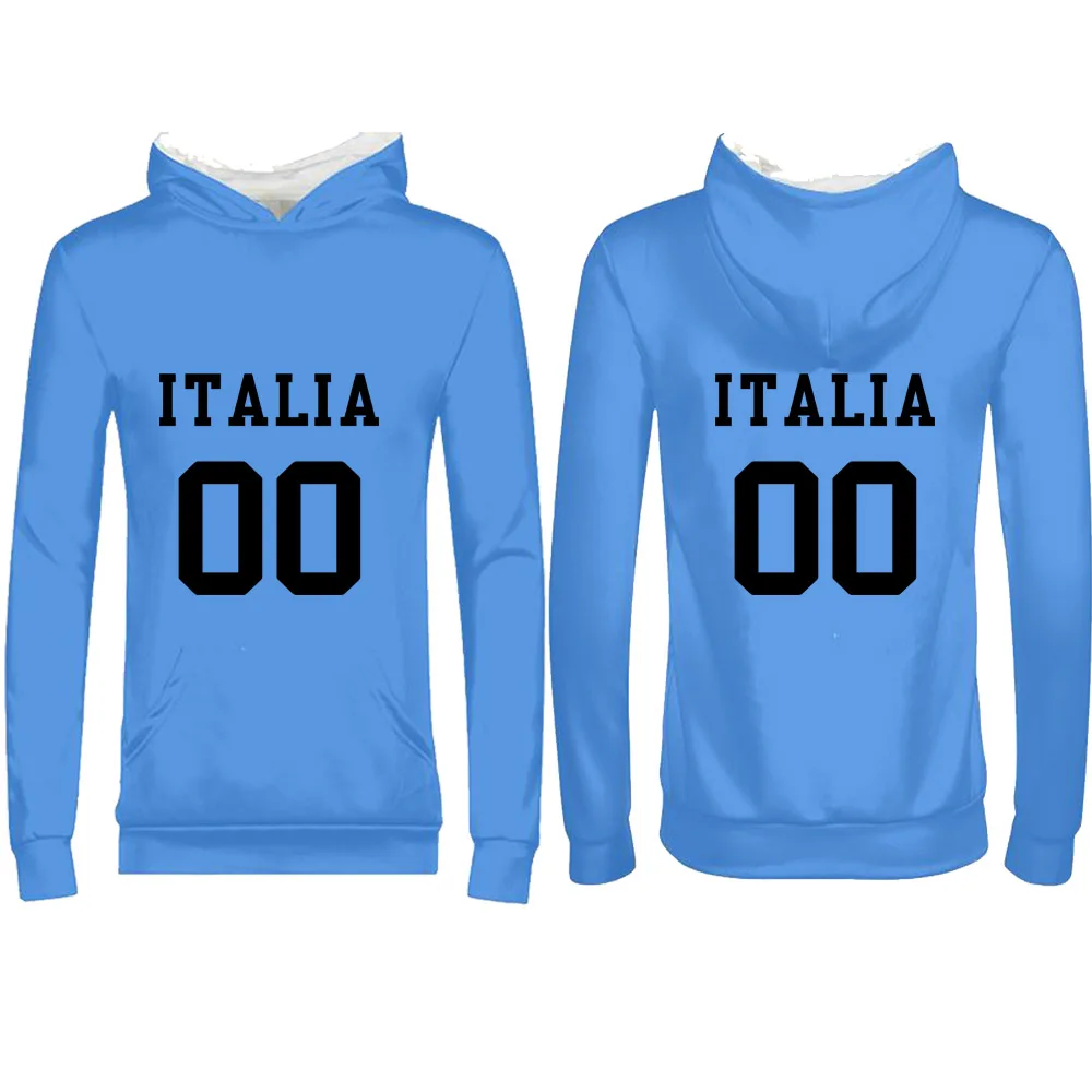 TALIANSKO muž zákazku názov počet ita mikina na zips národ vlajky talianska krajiny italia college tlač fotografií text chlapec oblečenie 4