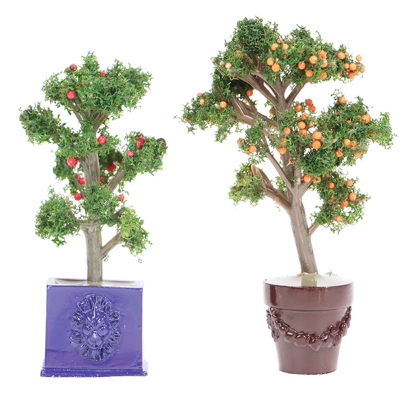 1:12 Domček Pre Bábiky Miniatúrne Simulácia Ovocné Stromy Črepníkové Rastliny Model Príslušenstvo Pre Dollhouse Dekorácie Nové 1