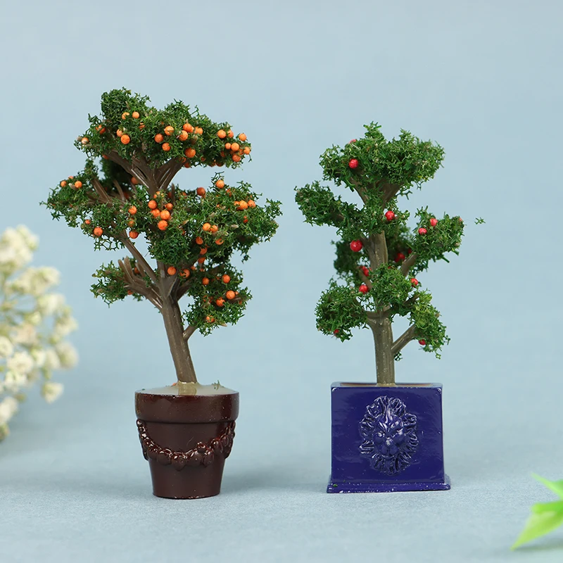 1:12 Domček Pre Bábiky Miniatúrne Simulácia Ovocné Stromy Črepníkové Rastliny Model Príslušenstvo Pre Dollhouse Dekorácie Nové 3
