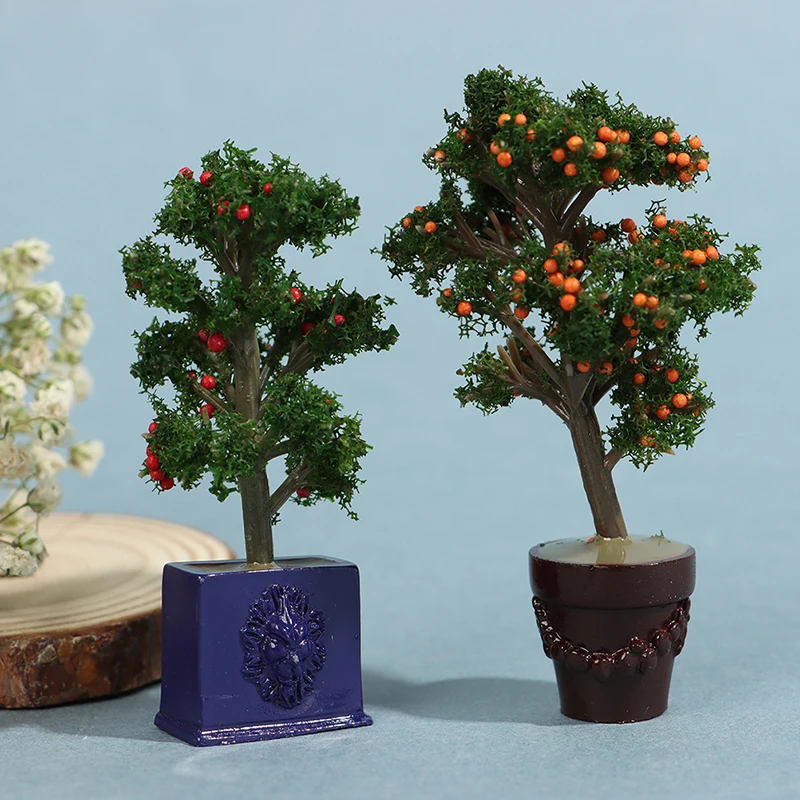 1:12 Domček Pre Bábiky Miniatúrne Simulácia Ovocné Stromy Črepníkové Rastliny Model Príslušenstvo Pre Dollhouse Dekorácie Nové 5
