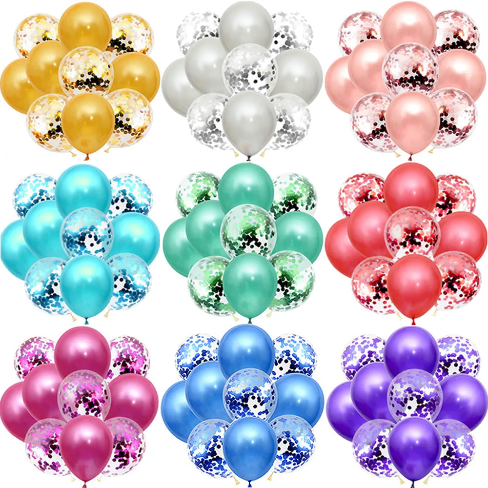 10Pcs 12inch Pearl Balóny, Konfety, Svadobné, Vianočné Dekorácie Balón Narodeninovej Party Deti Baby Sprcha Hélium Balónikov 3