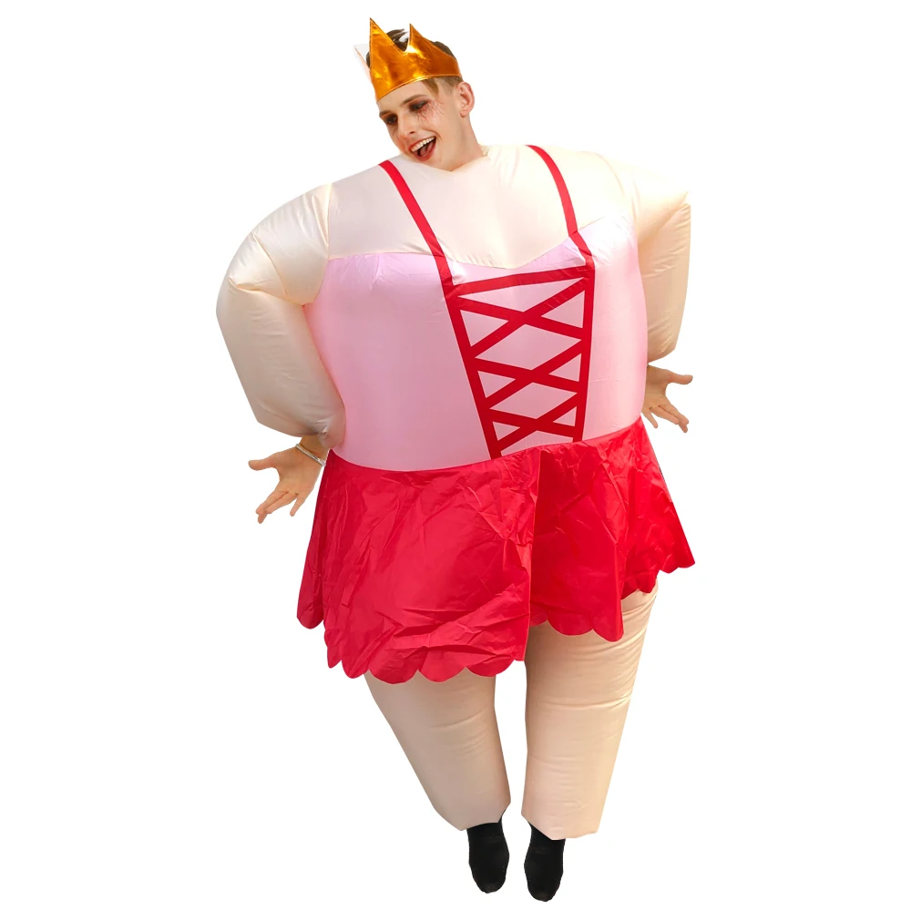Ružová Maškarný Balet Sumo Nafukovacie Kostým pre Dospelých Zábavné Vyhodiť Vyhovovali Dropship Halloween Party Cosplay Tuku Oblečenie 2