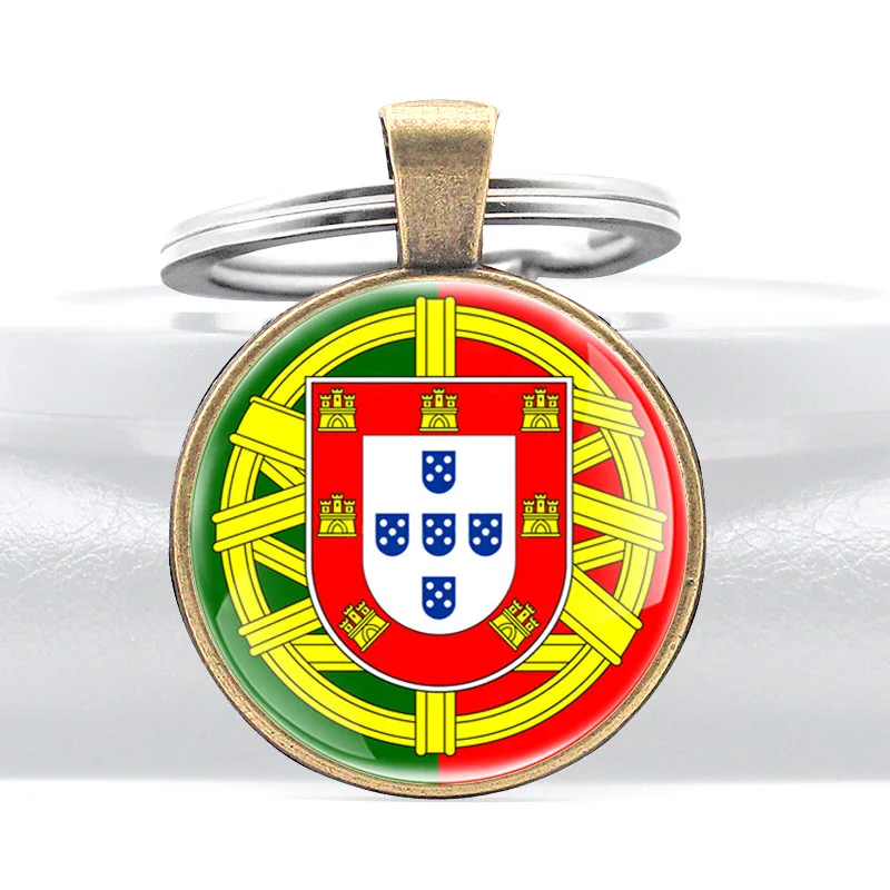 Klasické Brasão De Armas De Portugal Dizajn Skla Dome kľúčenky Muži Ženy Krúžok na Šperky, Darčeky 3