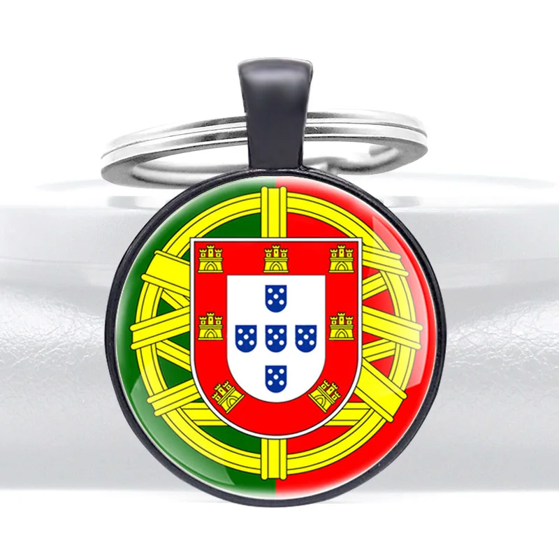 Klasické Brasão De Armas De Portugal Dizajn Skla Dome kľúčenky Muži Ženy Krúžok na Šperky, Darčeky 4