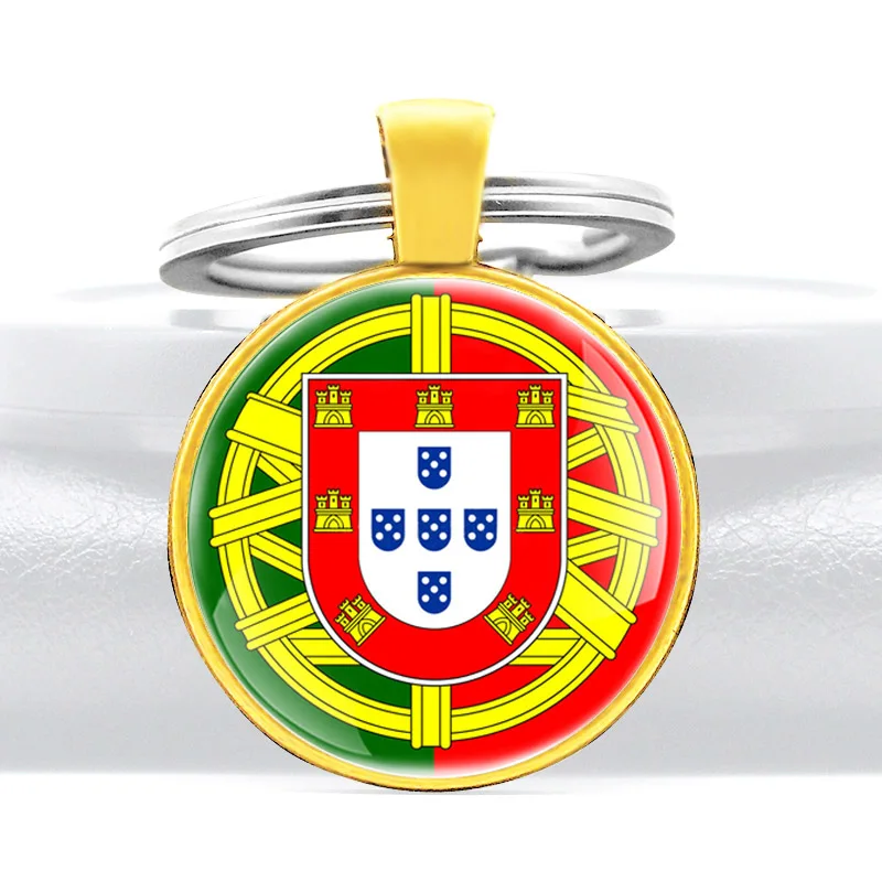 Klasické Brasão De Armas De Portugal Dizajn Skla Dome kľúčenky Muži Ženy Krúžok na Šperky, Darčeky 5