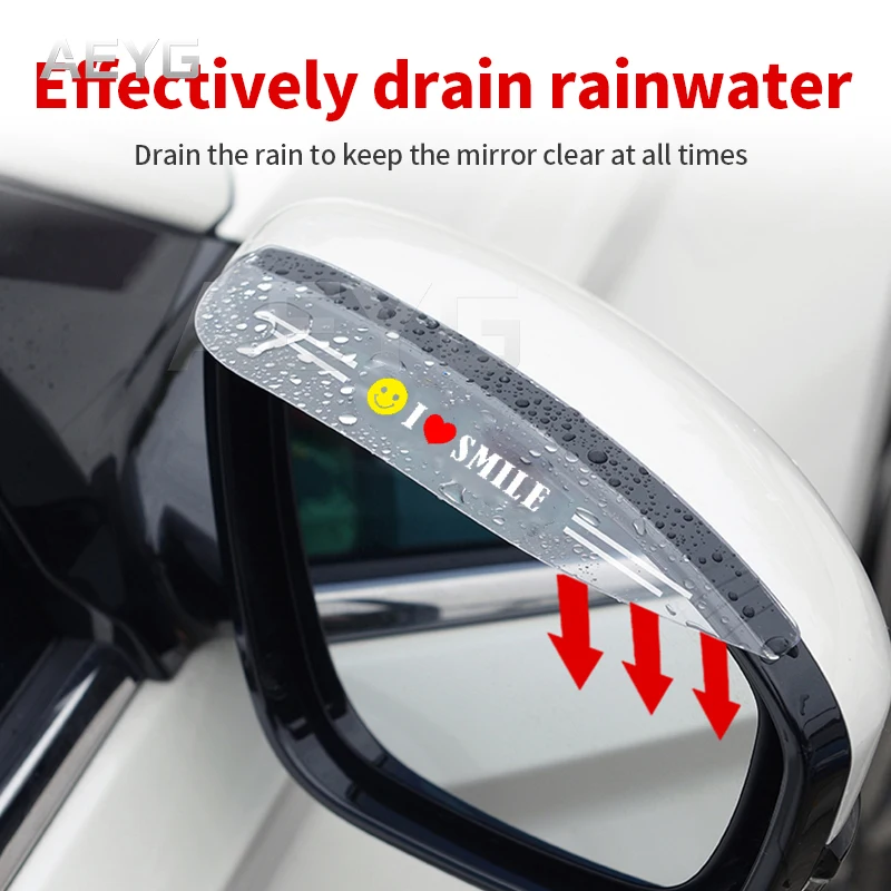 2PC Auto Spätné Zrkadlo Dažďový Obočie Kryt Pre BMW X2 F39 2021 Dážď Štít Tieni Chrániť Zadná Slnečná Clona Interiérové Doplnky 2