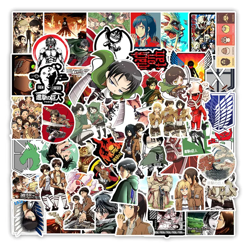 10/30/50pcs/pack Japonské anime Útok na Titan Nálepky, Štítok Pre Skateboard Prilba Box Požičovňa Počítač, Notebook, Auto Kotúča Atď. 2