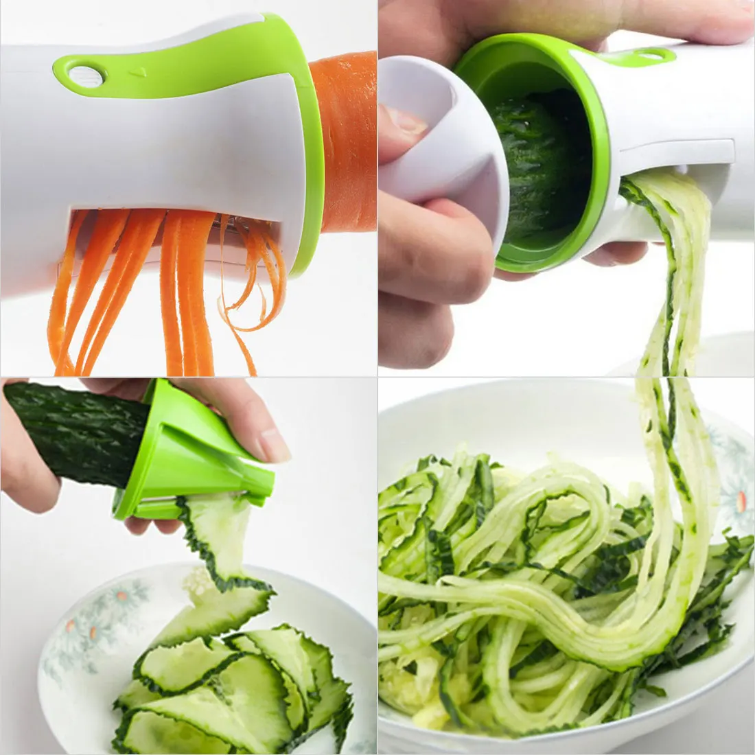Kuchynské Príslušenstvo Ručné Prenosné Čepele Zeleniny Spiralizer Slicer Škrabka Z Nehrdzavejúcej Ocele Gadget Fréza Ovocie Strúhadlo 0