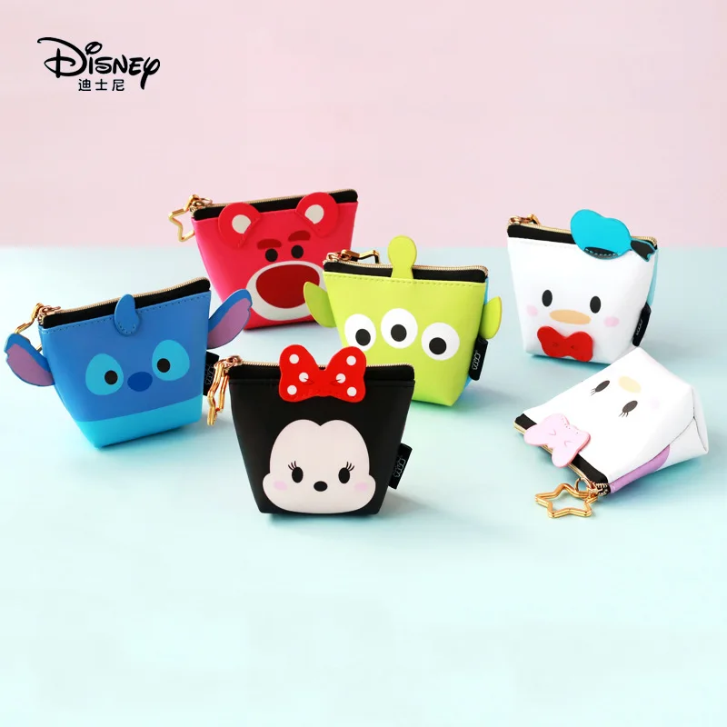 Disney Minnie Mouse prenosné kozmetické tvoria taška multi-účel skladovania tsum mince cartoon kabelka kabelka Steh make-up PU koža 2