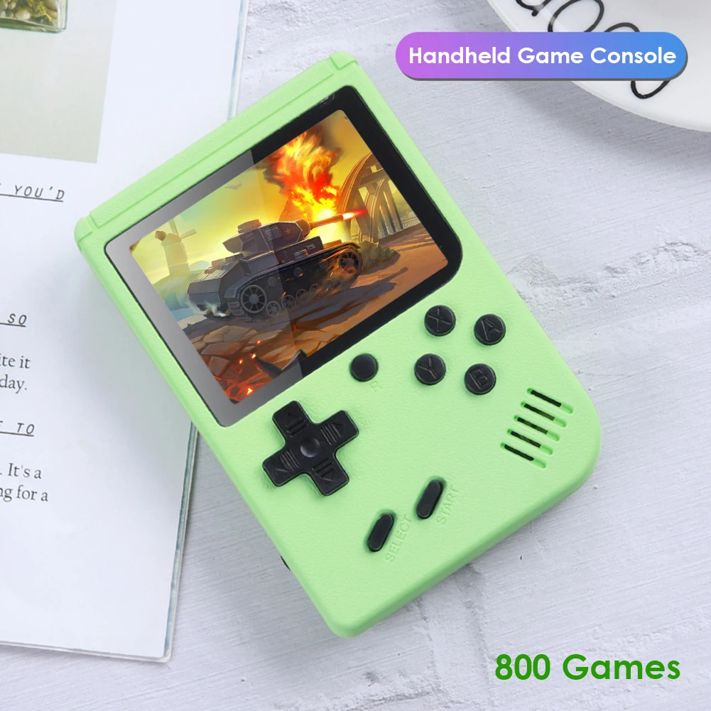Retro Rusko Námestie Herné Konzoly Prenosný Mini Handheld Video Game Console LCD Prehrávač pre Deti Vstavané 800 Hry 2