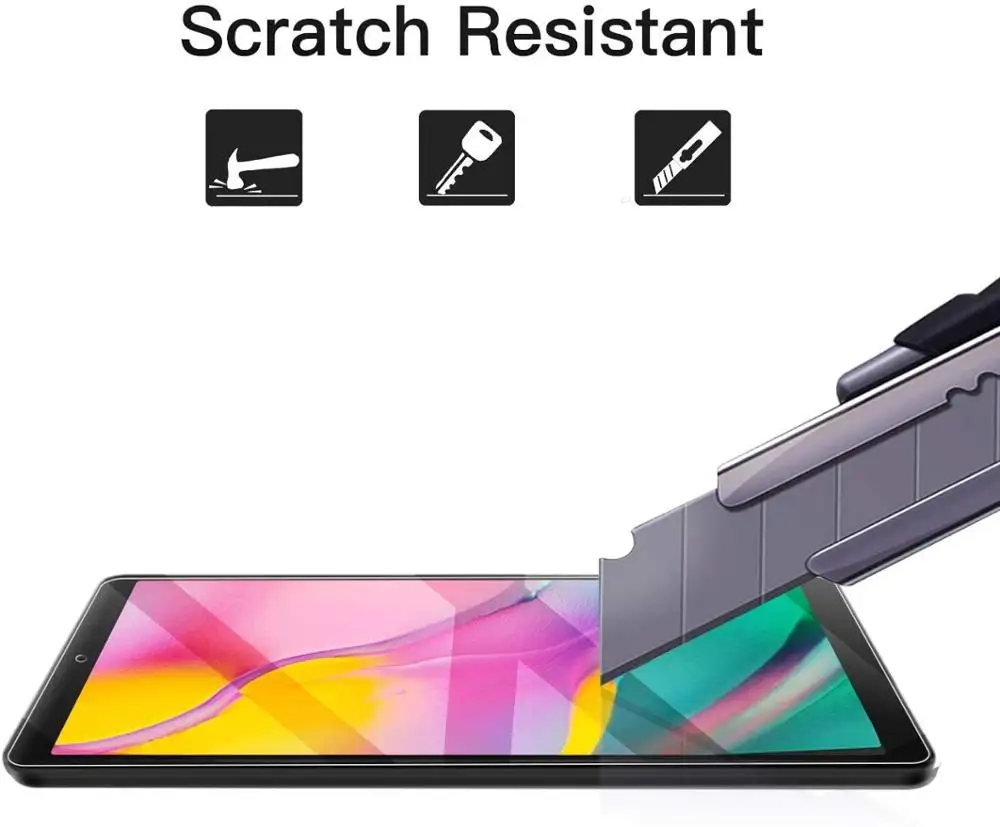 2 KS Pre Samsung Galaxy Tab 10.1 2019 T510 T515 - 9H Premium Tablet Tvrdeného Skla Screen Protector Stráže Kryt 2