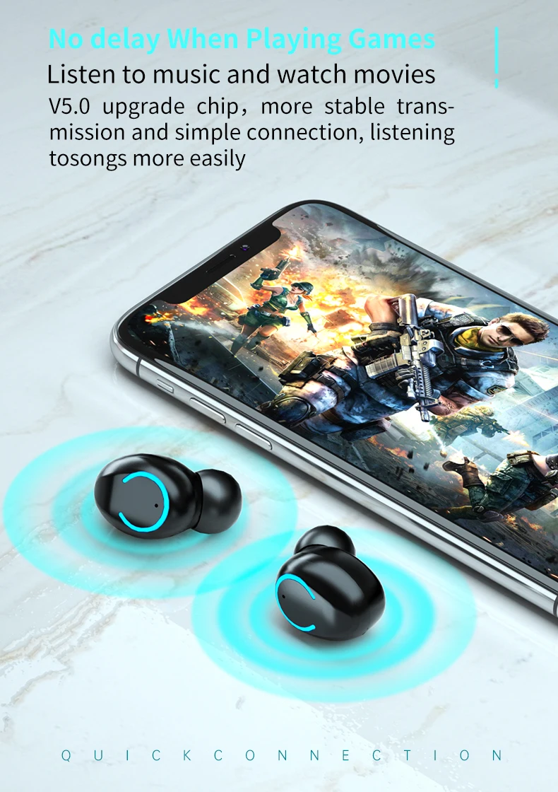 Horúce Slae F9-47 Bluetooth 5.0 Slúchadlá Bezdrôtové Slúchadlá 9D Stereo Športové Vodotesné Slúchadlá Slúchadlá S Mikrofónom 2