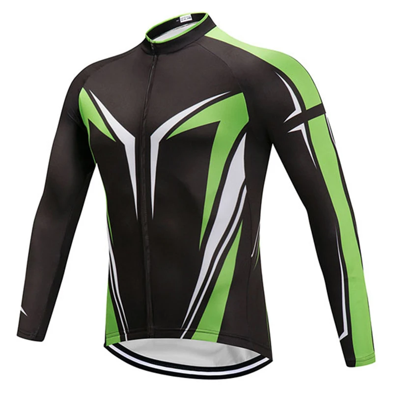 Jar pánskej módy dlhé rukávy priedušná športové trend cyklistika dres vyhovovali racing team jednotné cyklistika dres bunda jacket 2