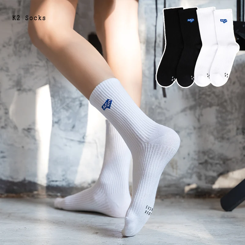 Osobnosti List Sockings Bavlna Módne Čierne Biele Jednoduchosť Farbou Harajuku Radi Vtipné Hip Hop Šport Muži Ženy Ponožky 5