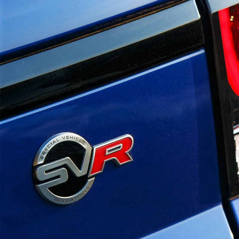 1Pcs 3D Kovov Nálepky SV SVR Odznak Znak Obtlačky Auto Styling Pre Range Rover Evoque Defender, Discovery Auto Príslušenstvo 1