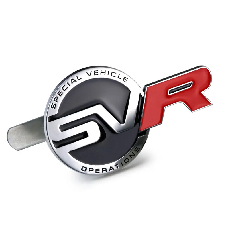 1Pcs 3D Kovov Nálepky SV SVR Odznak Znak Obtlačky Auto Styling Pre Range Rover Evoque Defender, Discovery Auto Príslušenstvo 2