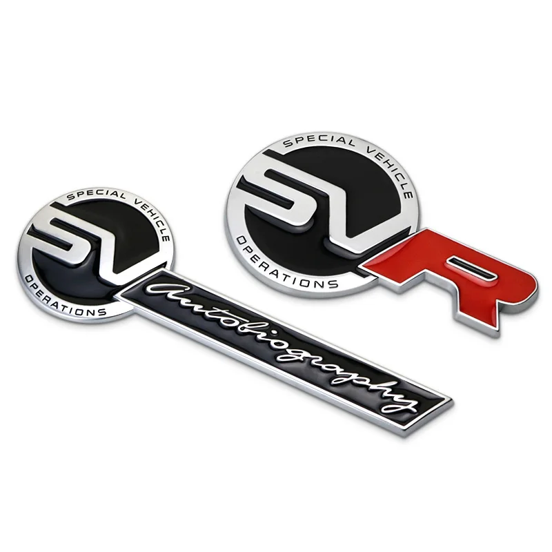 1Pcs 3D Kovov Nálepky SV SVR Odznak Znak Obtlačky Auto Styling Pre Range Rover Evoque Defender, Discovery Auto Príslušenstvo 5