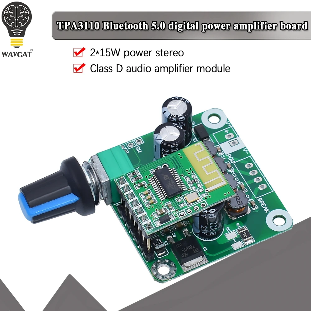 Bluetooth 4.2 TPA3110 15w+15W Digital Stereo Audio Zosilňovač Rada Modul 12V-24V auto pre USB Reproduktor,Prenosný Reproduktor 2