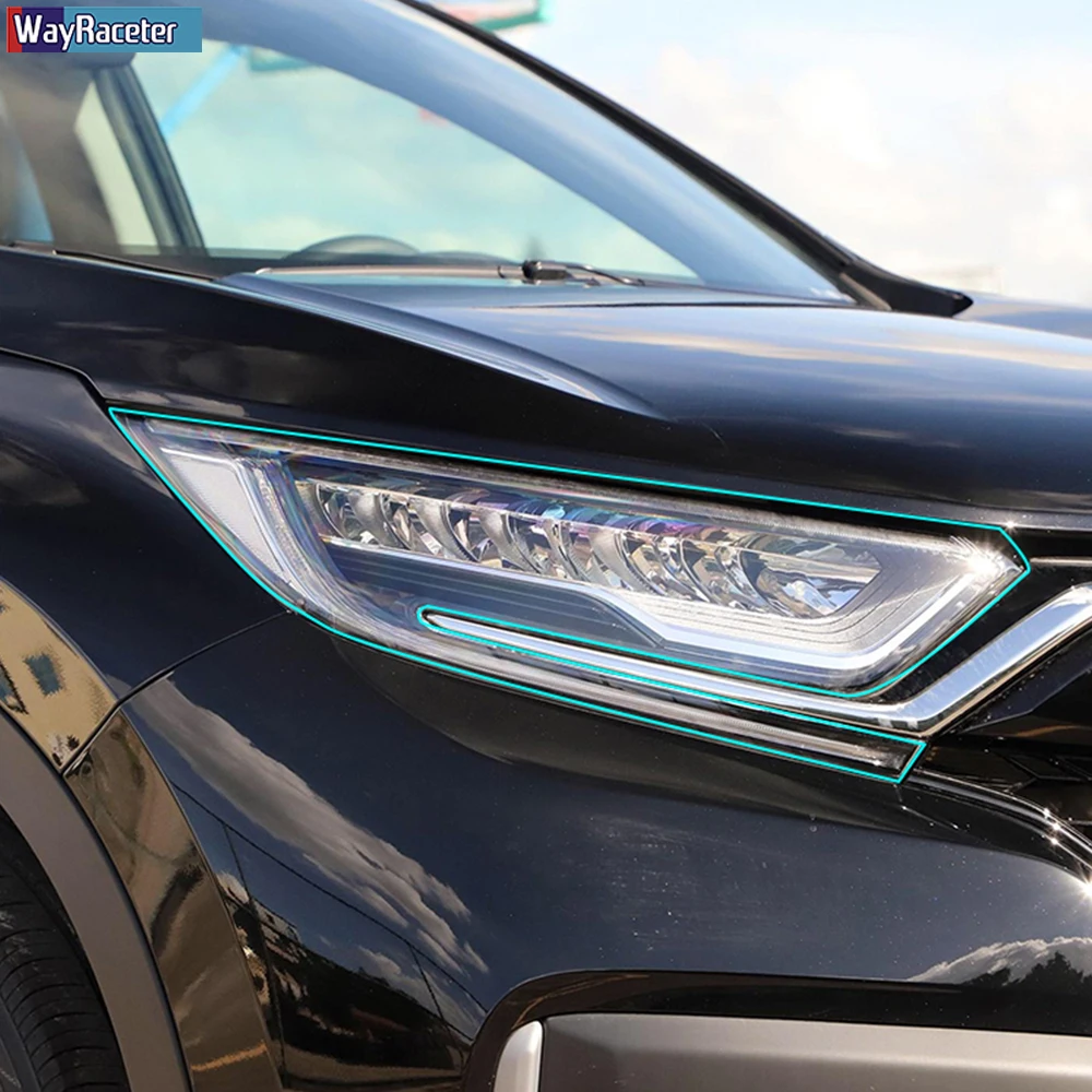 2 Ks Auto Svetlometu Ochranný Film Svetlomet Transparentné Čierna TPU Nálepka Pre Honda CR-V CRV 2017 2018 2019 2020 Príslušenstvo 4