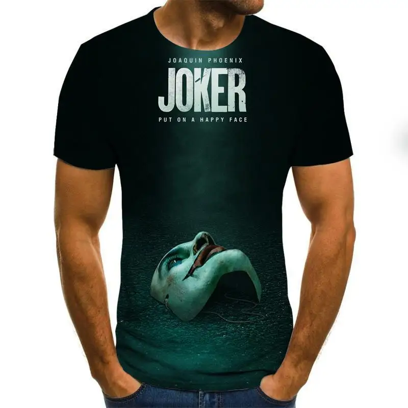 2020 Noví ľudia, Tričko, Náčrt, Klaun 3d Vytlačené T Shirt Mužov Joker Tvár Príležitostné O-Krku Mužské Tričko Klaun Krátke Rukávy Vtip Topy 1