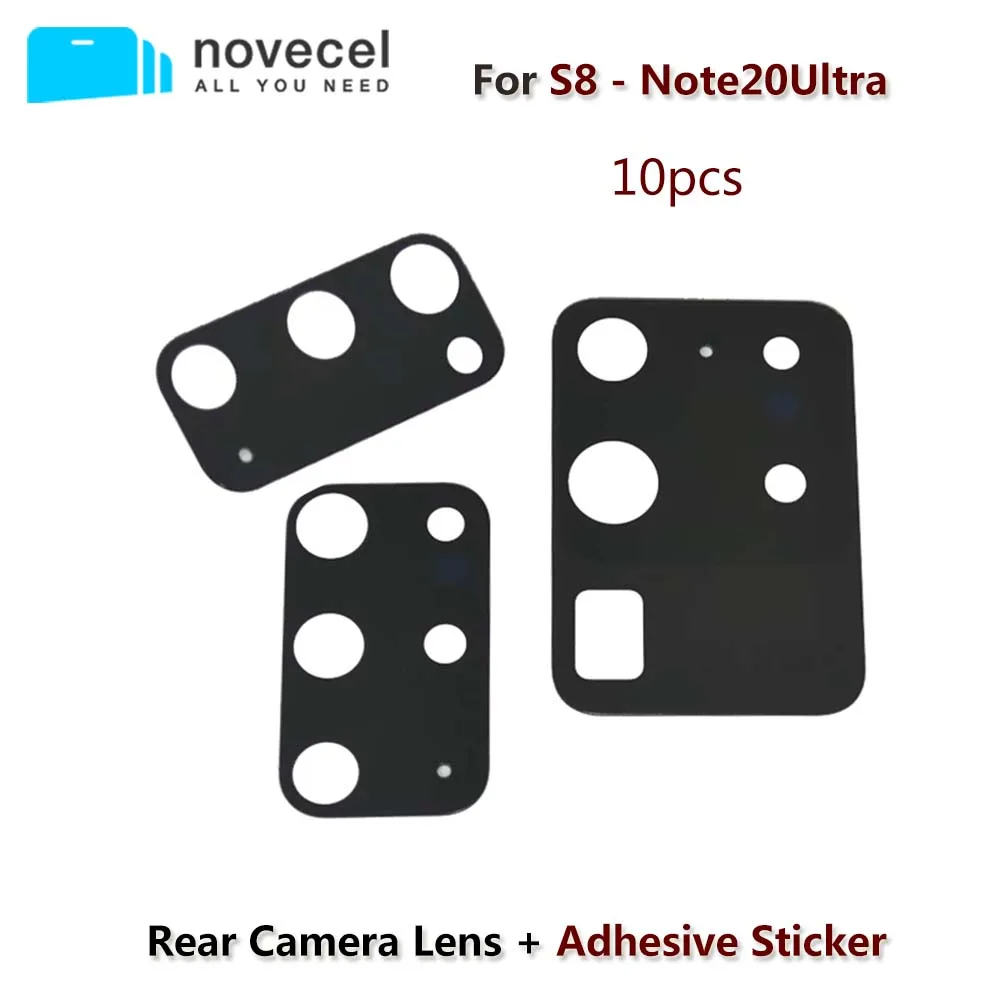 10pcs/Veľa Zadná Kamera, Objektív náhradná pre Samsung Galaxy Note 20 Ultra Note10 S20 S10 S9 S8 Plus s Samolepiace Nálepky 1