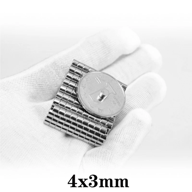 50~1000pcs 4x3 mm Malé Okrúhle silných Magnetov 4mmx3mm List Neodýmu Magnet disk 4x3mm Trvalé NdFeB Silný Magnet 4*3 mm 2