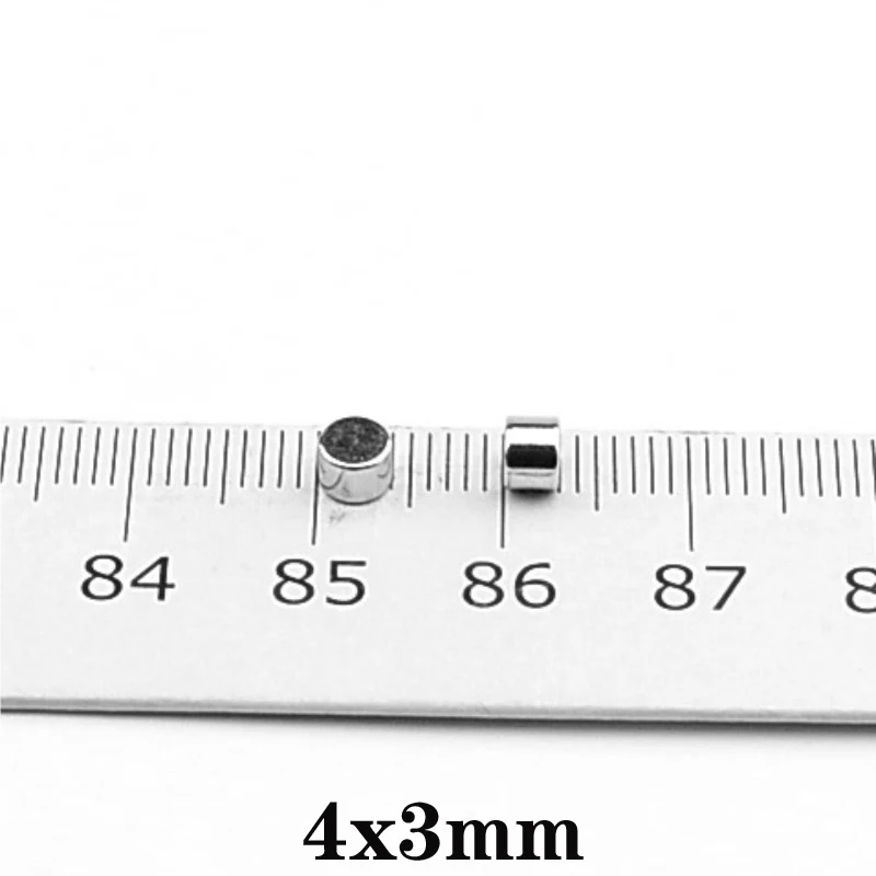 50~1000pcs 4x3 mm Malé Okrúhle silných Magnetov 4mmx3mm List Neodýmu Magnet disk 4x3mm Trvalé NdFeB Silný Magnet 4*3 mm 4