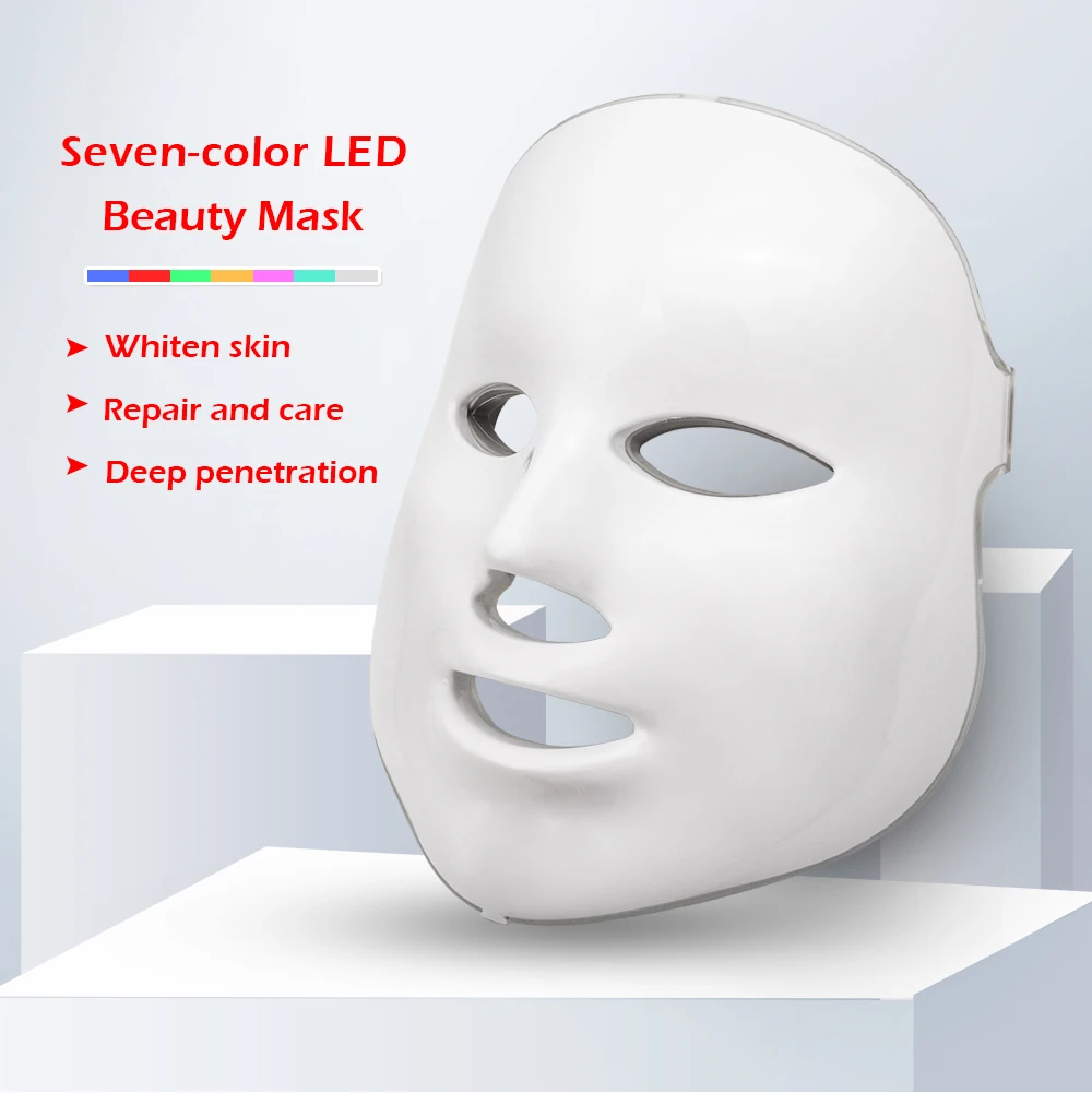 BJI 7 Farieb LED Svetlo Photon Terapia Masku na Tvár Pokožky Utiahnite Omladenie, Odstránenie Vrások Krásy Stroj 1
