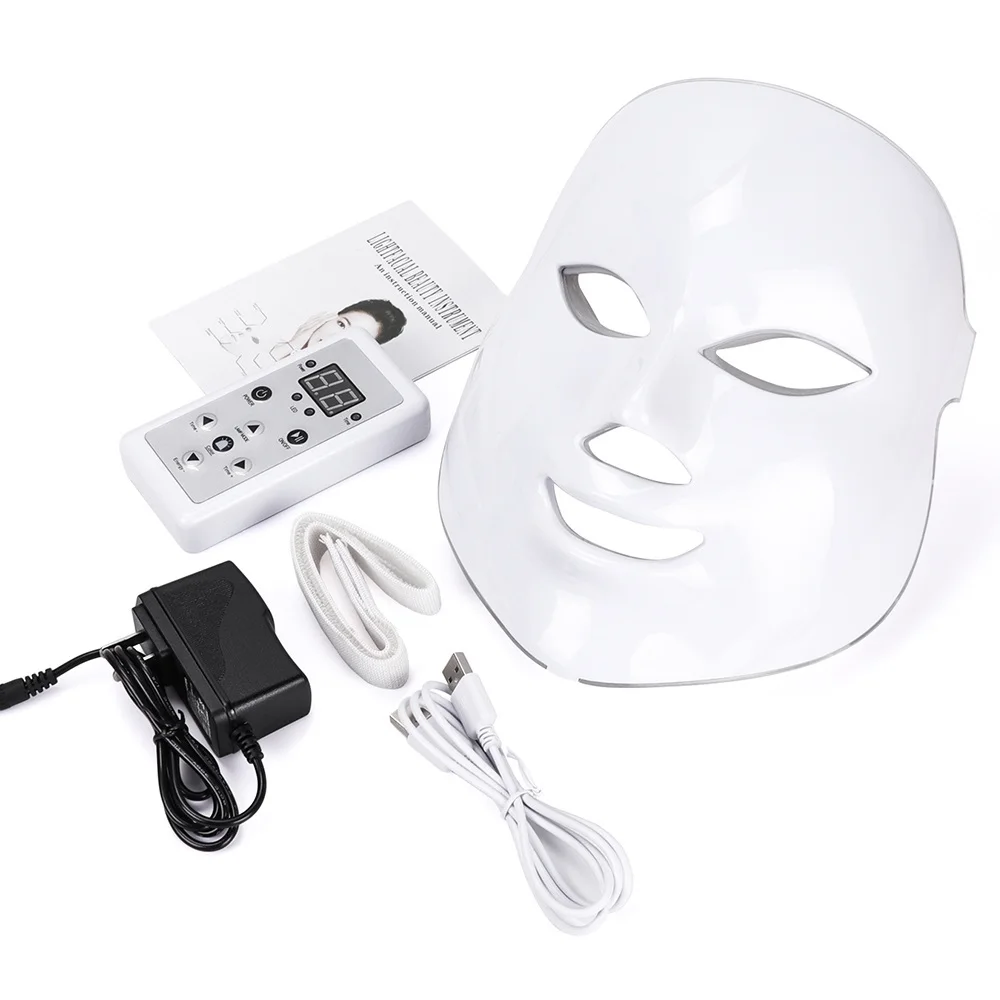 BJI 7 Farieb LED Svetlo Photon Terapia Masku na Tvár Pokožky Utiahnite Omladenie, Odstránenie Vrások Krásy Stroj 2