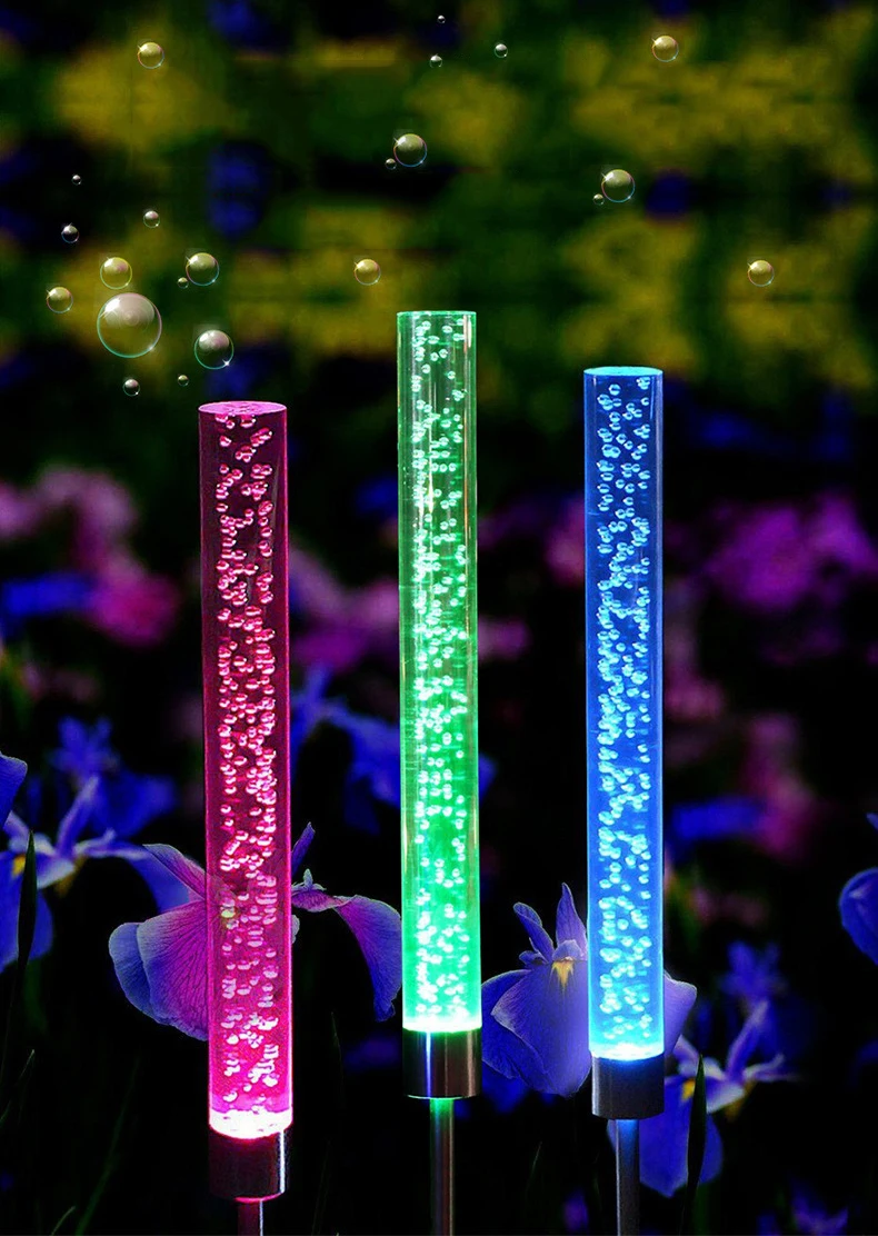Slnečné Svetlo LED Akryl Stick Trávnik Lampy Vonkajšie Nepremokavé Záhradu, Nádvorie Park Chodbe, Dekoračné Osvetlenie, Solárne Lampy 1/2 ks 5