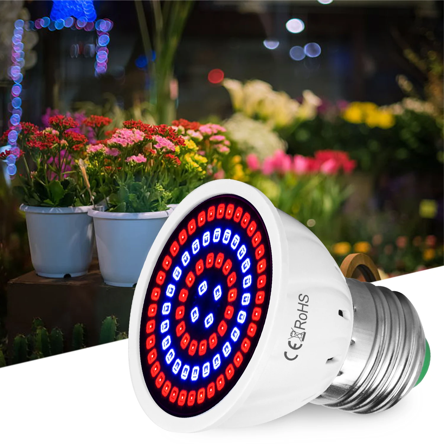 80 led 220V LED Rásť Lampy celé Spektrum LED Rast Rastlín na Čítanie Vnútorné Osvetlenie Rásť Svetlá Rastliny E27 Hydroponické Systém Rásť Box 1