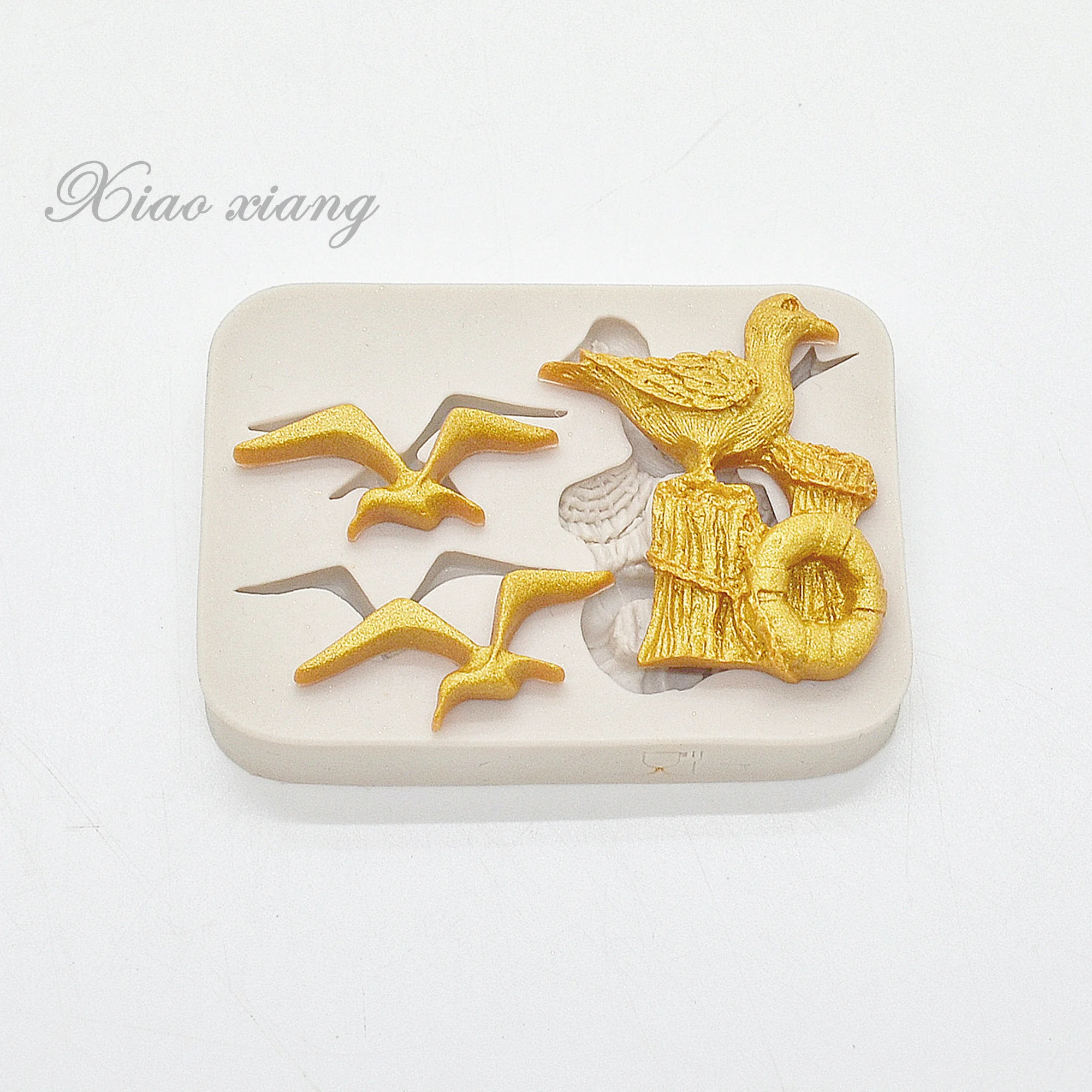 Vták Silikónové Fondant Formy Na Pečenie Seabird Cake Zdobenie Nástroje Čokoláda Gumpaste Formy Pečivo Kuchyňa Pečenie Nástroje M2109 0