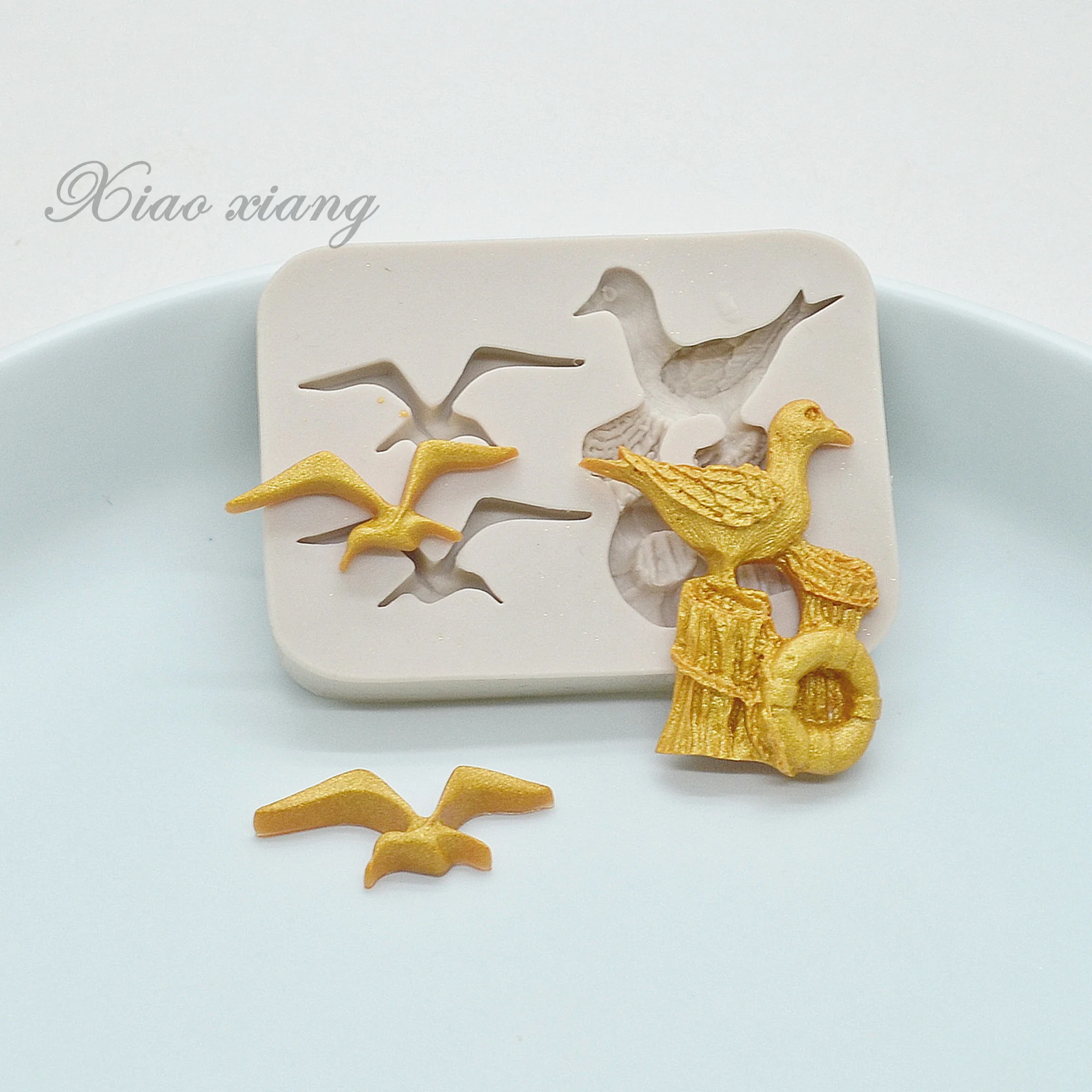 Vták Silikónové Fondant Formy Na Pečenie Seabird Cake Zdobenie Nástroje Čokoláda Gumpaste Formy Pečivo Kuchyňa Pečenie Nástroje M2109 1