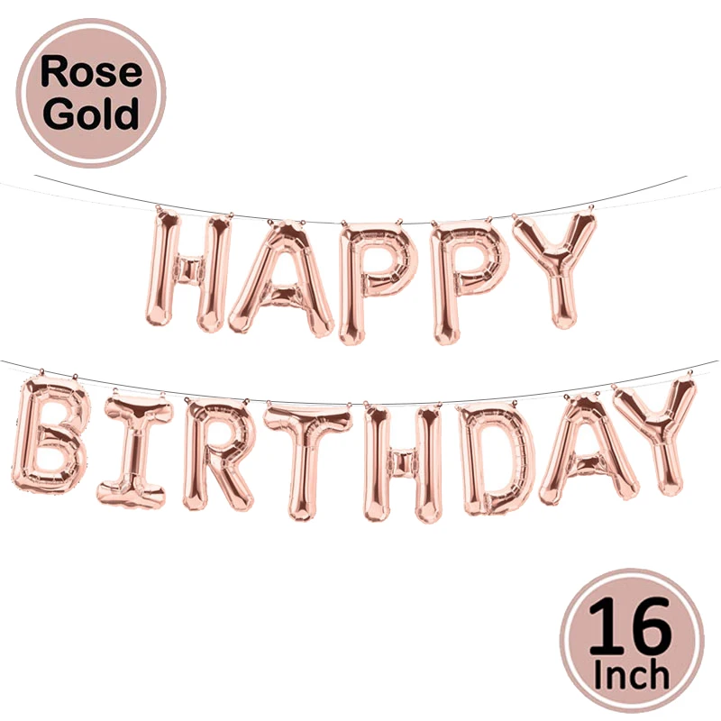 Číslo 18 Fóliové Balóniky 18. Happy Birthday 18 Rokov Dekorácie Muž Žena Rose Gold Black Výročie 3