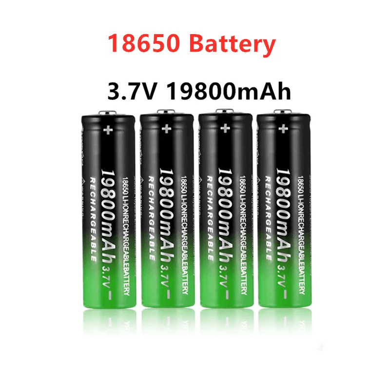Nová batéria 18650 3,7 V 19800 MAH Li ion nabíjateľná batéria 18650 batery +1pcs 18650 batérie nabíjačky 0