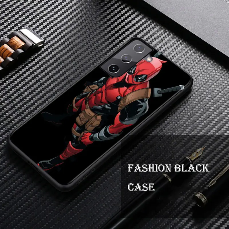 Marvel Avengers Super Hrdina Deadpool Pre Samsung Galaxy S21 S20FE S10 S10e S9 S8 S7 S6 Ultra Plus Lite Okraji 5G Telefón Prípade 0