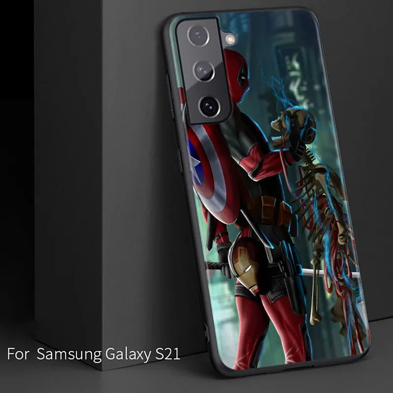 Marvel Avengers Super Hrdina Deadpool Pre Samsung Galaxy S21 S20FE S10 S10e S9 S8 S7 S6 Ultra Plus Lite Okraji 5G Telefón Prípade 1