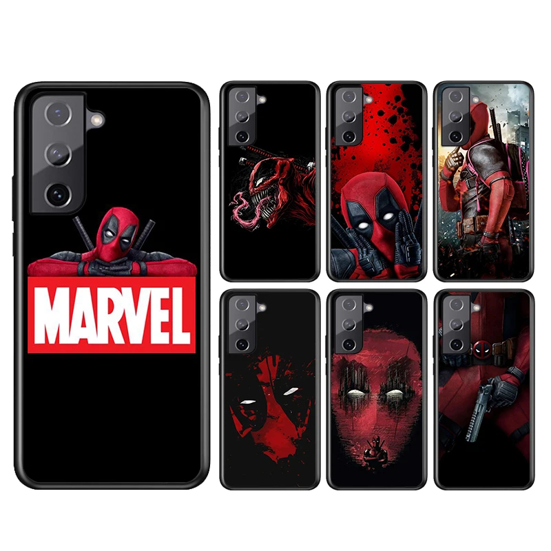 Marvel Avengers Super Hrdina Deadpool Pre Samsung Galaxy S21 S20FE S10 S10e S9 S8 S7 S6 Ultra Plus Lite Okraji 5G Telefón Prípade 3
