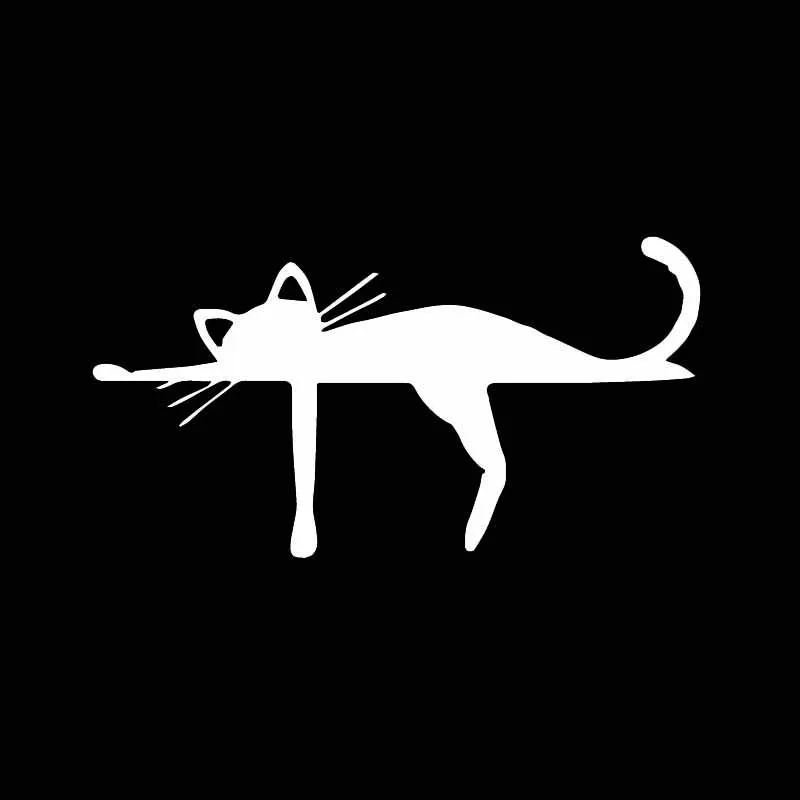 Vysoko Kvalitné Auto Odtlačkový Vinyl Odtlačkový Cute Cat Zvierat Sen Smiešne, Veselé Kreslené Auto Nálepky 16x8cm 3