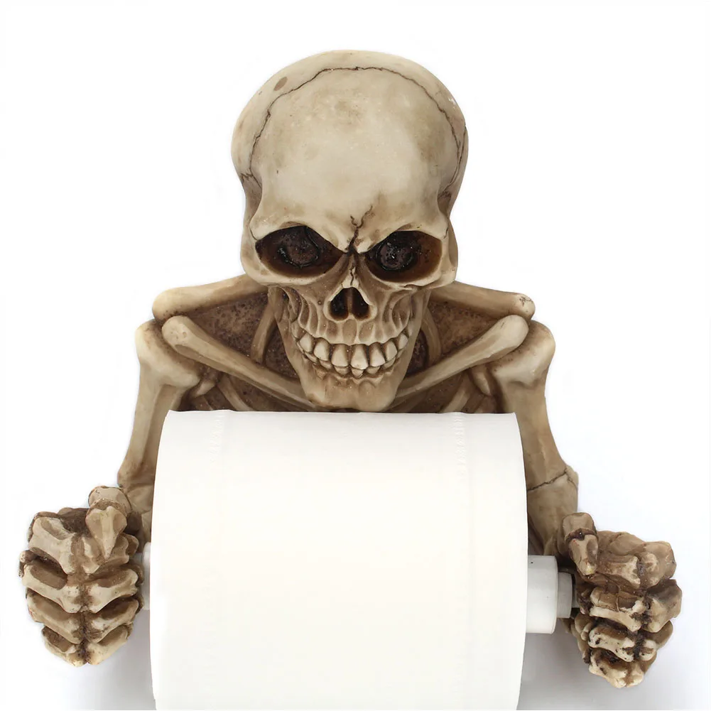 Klub Stene Visí Živice Rekvizity Strašidelné Kúpeľňa Strany Horor Roll Halloween Dekorácie Toaletného Papiera Držiak Kostry Lebky Prívesok 2