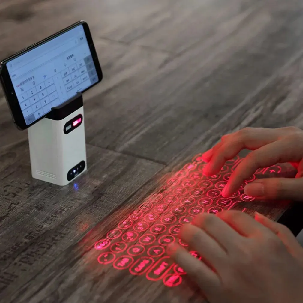 Prenosné Bluetooth Laser klávesnica Bezdrôtová Virtuálnej Projekcie Prenosné klávesnica pre Android, Inteligentný Telefón, Tablet PC, Notebook 2