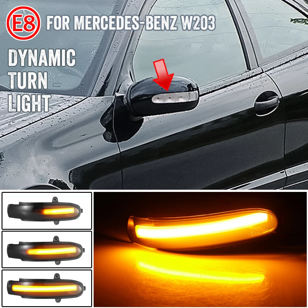 Blikajúce Vody Dynamický Indikátor Blinker Na Mercedes Benz C Trieda W203 S203 CL203 2001-2007 LED Zase Signál Bočné Zrkadlo Svetlo 3