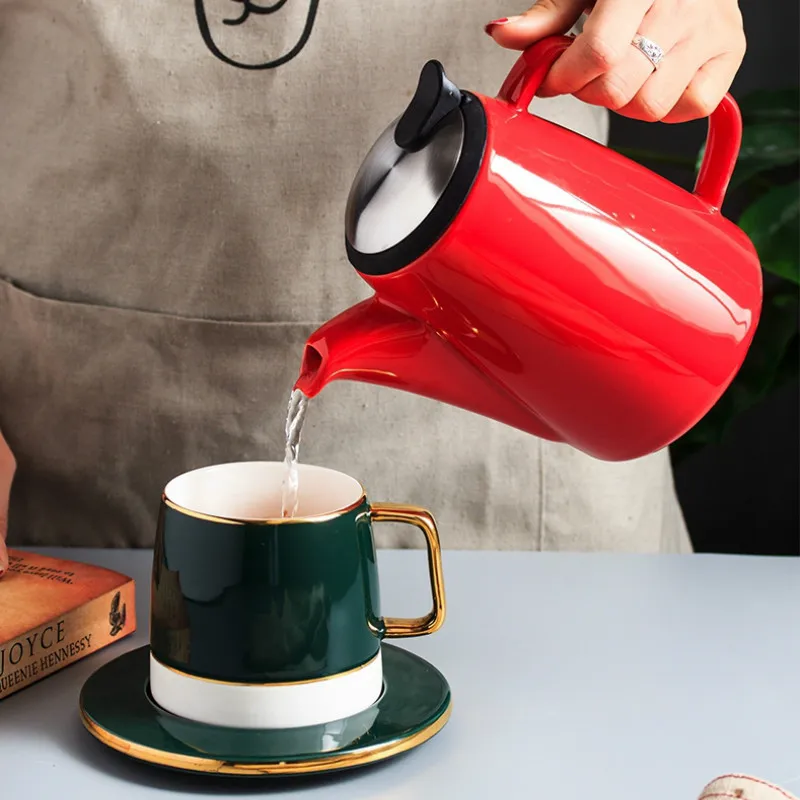 Espresso American Ceramic Coffee Pot z Nehrdzavejúcej Percolator Kávy Nástroje, Barista, Kanvicu Kahve Demleme Kuchyňa, Jedáleň, Bar KK60KF 4