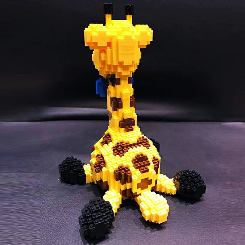 Balody 16083 Roztomilý Žltá Žirafa Mini Diamond Stavebné Bloky Zvierat Pet 3D Model DIY Tehly Hračka pre Deti, Darček k Narodeninám 1