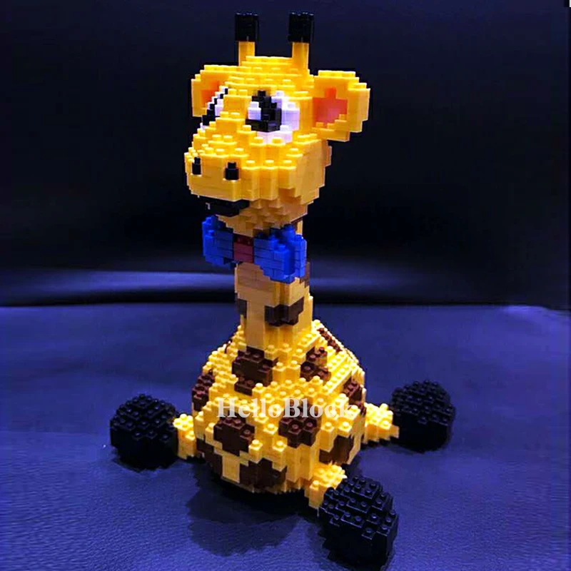 Balody 16083 Roztomilý Žltá Žirafa Mini Diamond Stavebné Bloky Zvierat Pet 3D Model DIY Tehly Hračka pre Deti, Darček k Narodeninám 2