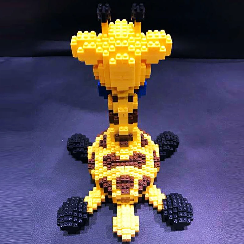 Balody 16083 Roztomilý Žltá Žirafa Mini Diamond Stavebné Bloky Zvierat Pet 3D Model DIY Tehly Hračka pre Deti, Darček k Narodeninám 3