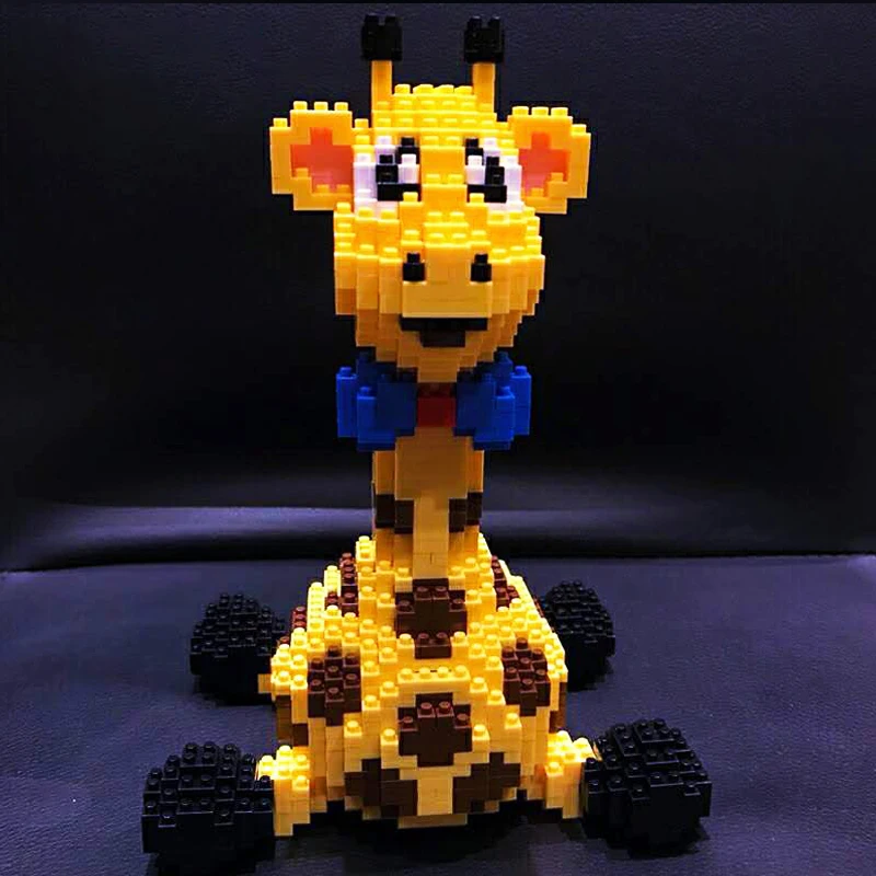 Balody 16083 Roztomilý Žltá Žirafa Mini Diamond Stavebné Bloky Zvierat Pet 3D Model DIY Tehly Hračka pre Deti, Darček k Narodeninám 4