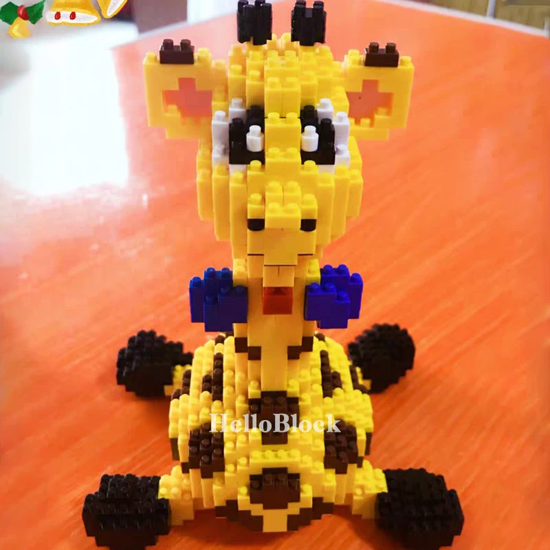 Balody 16083 Roztomilý Žltá Žirafa Mini Diamond Stavebné Bloky Zvierat Pet 3D Model DIY Tehly Hračka pre Deti, Darček k Narodeninám 5